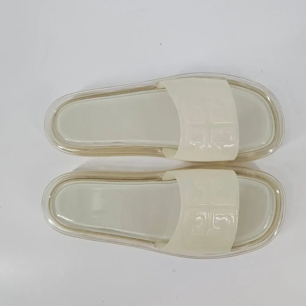 Tory Burch New Ivory Bubble Jelly Slide Sandals 11